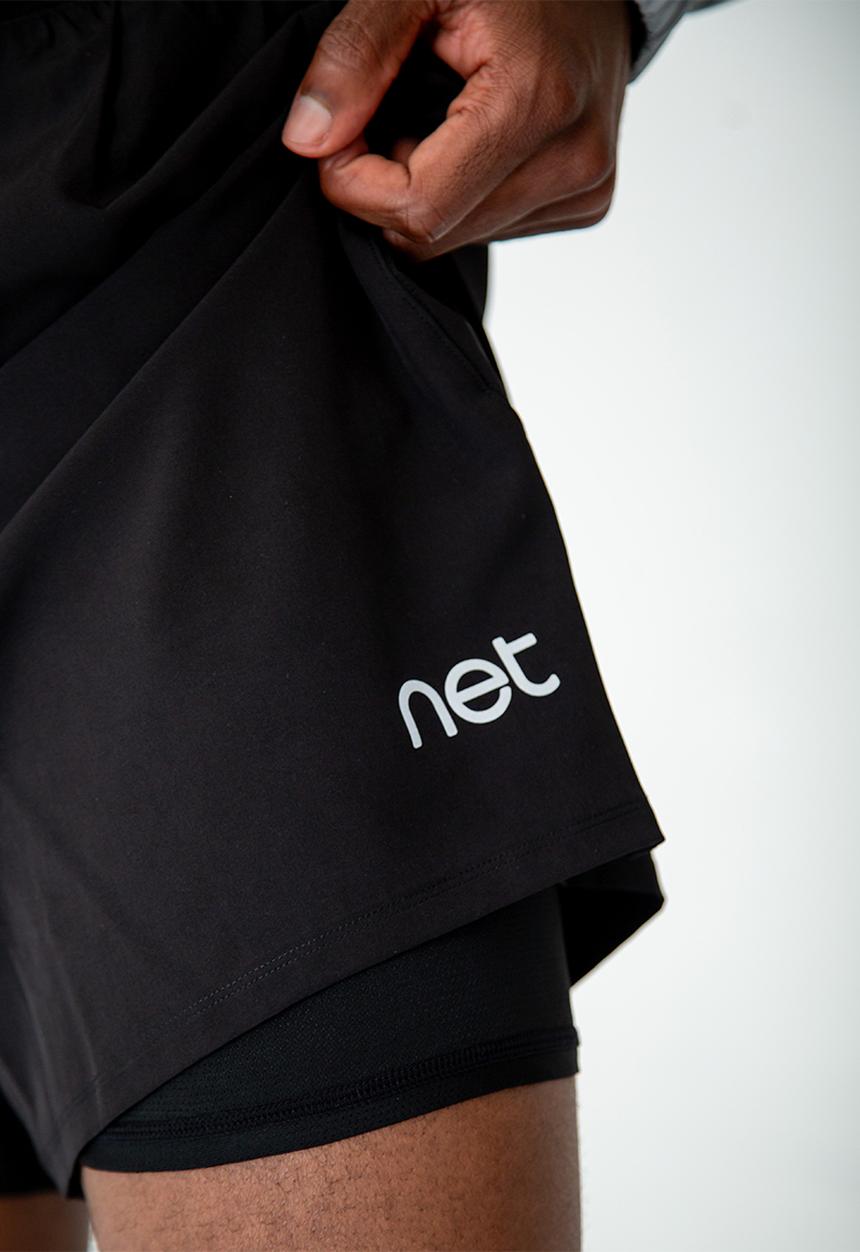 Net Athletic - Sculpt multi layer shorts - black