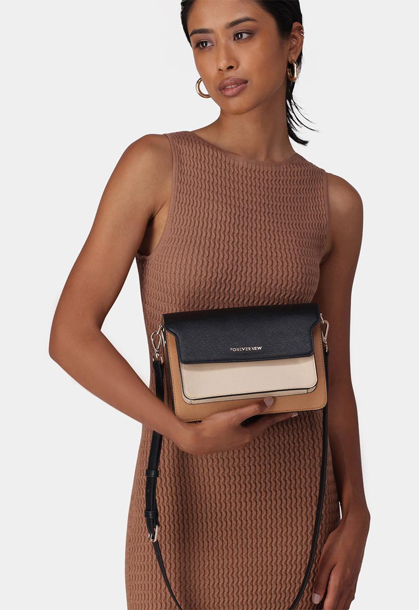 Forever New - Bailey colourblock boxy crossbody bag - multi