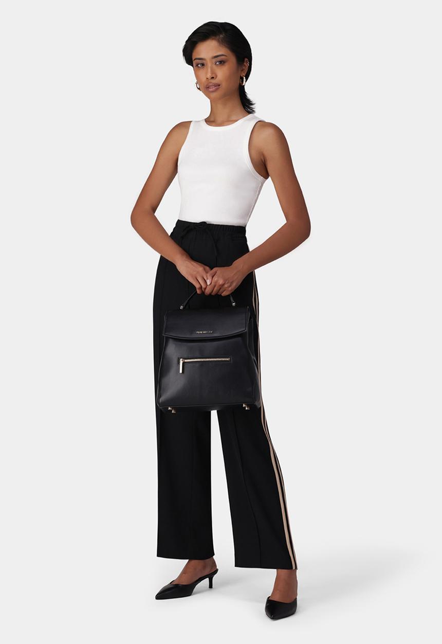 Forever New - Sydney zip detail backpack - black
