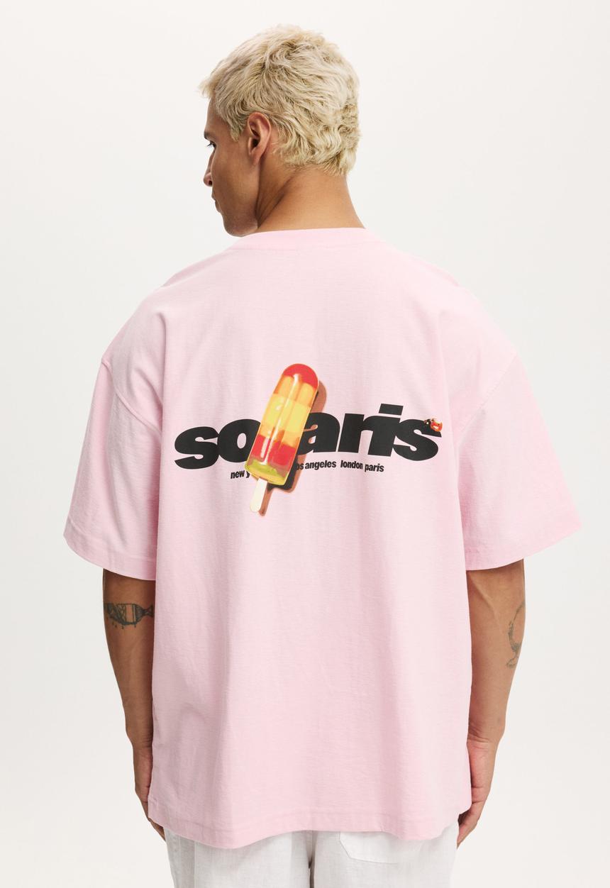 Cotton On - Box Fit Graphic T-shirt - Corsage/Popsicle