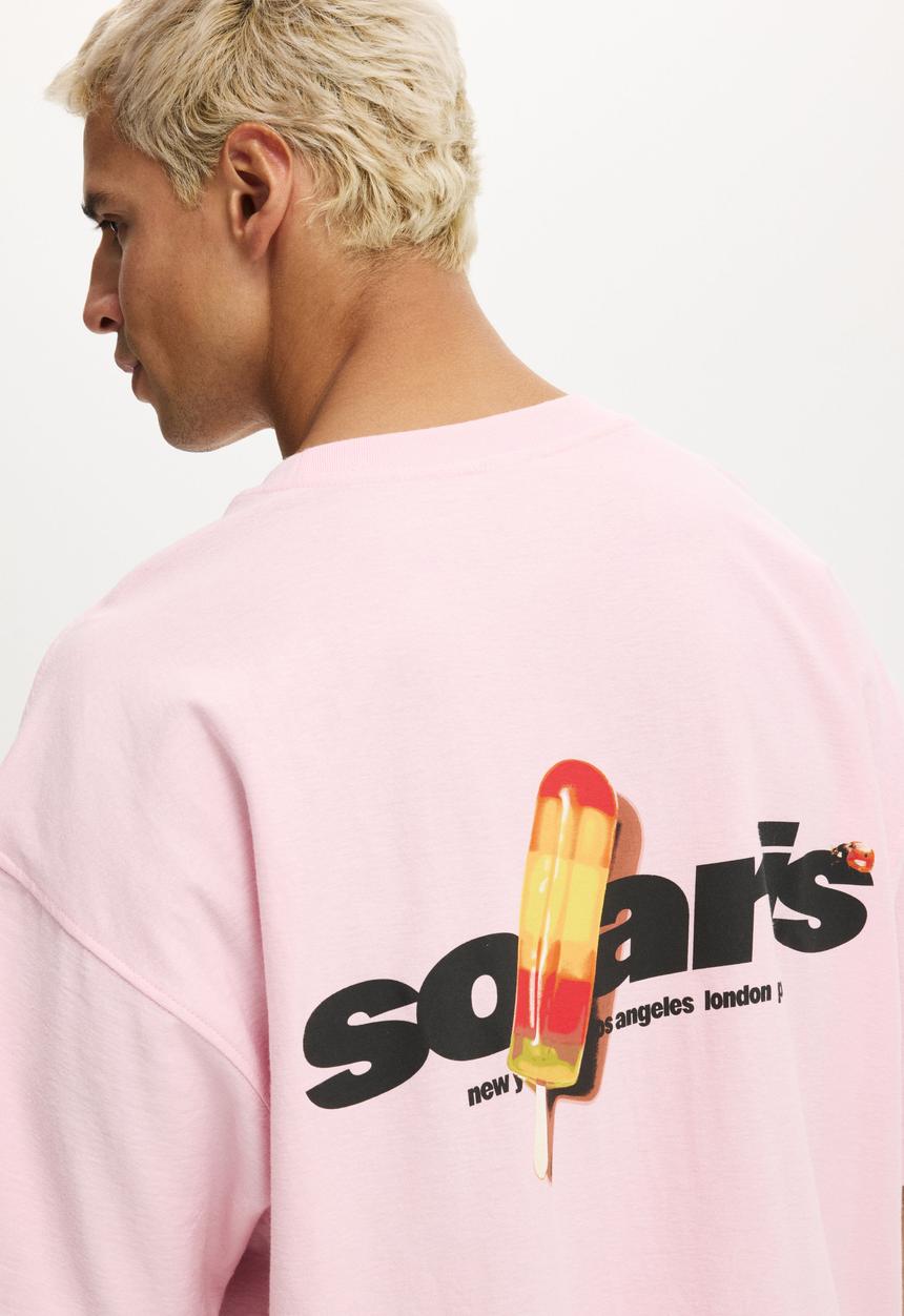 Cotton On - Box Fit Graphic T-shirt - Corsage/Popsicle