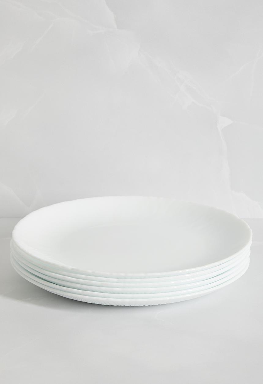 Luigi Bormioli - Bormioli Rocco Coconut Side Plate 6pk 21 cm - white