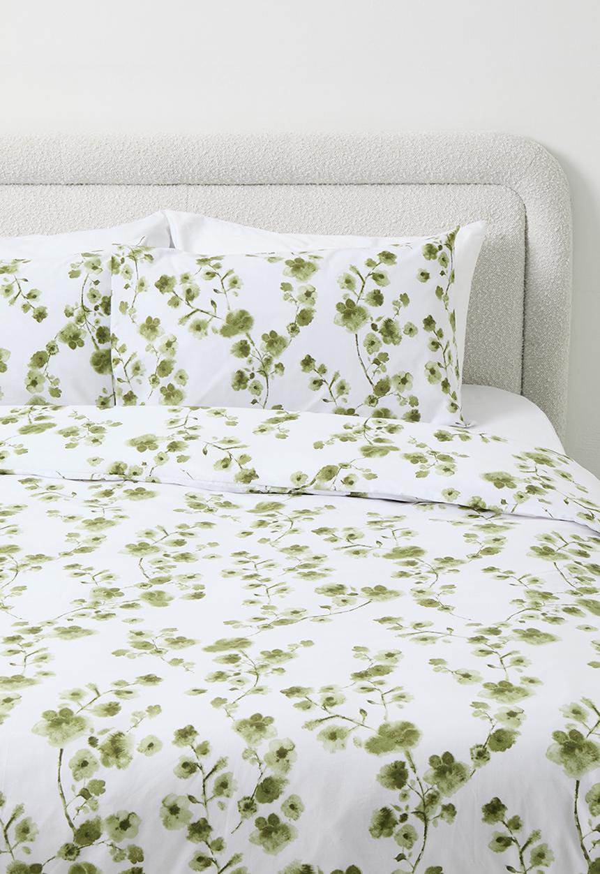 Sixth Floor - Cotton Blend Talani Floral Duvet Set Fatigue