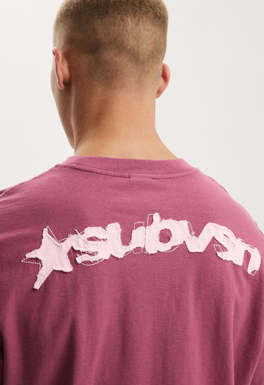 Cotton On - Cropped Fit Graphic T-shirt - Heather Rose/Subvsn