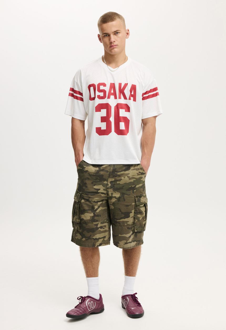Cotton On - Football Jersey - Vintage White/Osaka