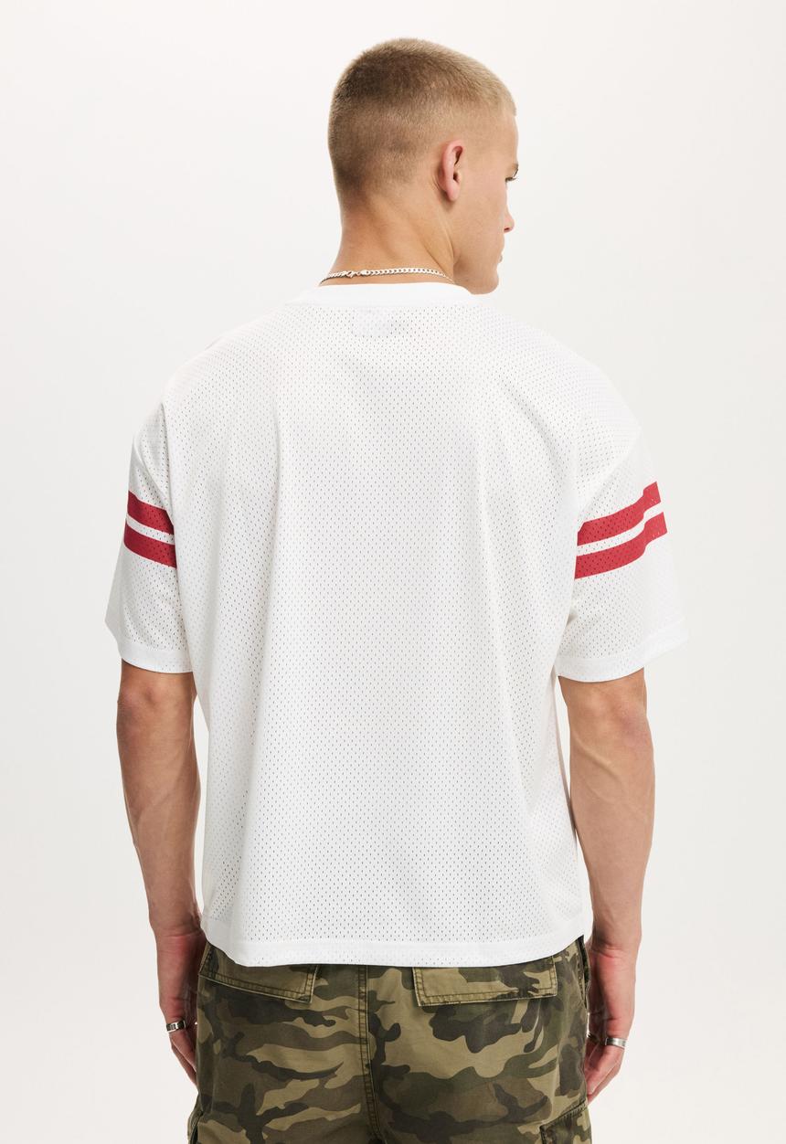 Cotton On - Football Jersey - Vintage White/Osaka