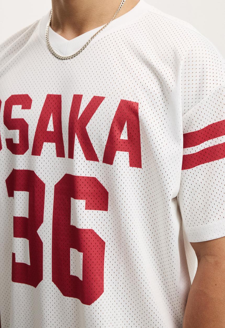Cotton On - Football Jersey - Vintage White/Osaka