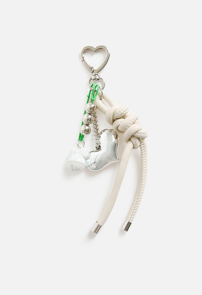 Tessa Design - Alyssa knotted pu heart charm bag accessory-multi
