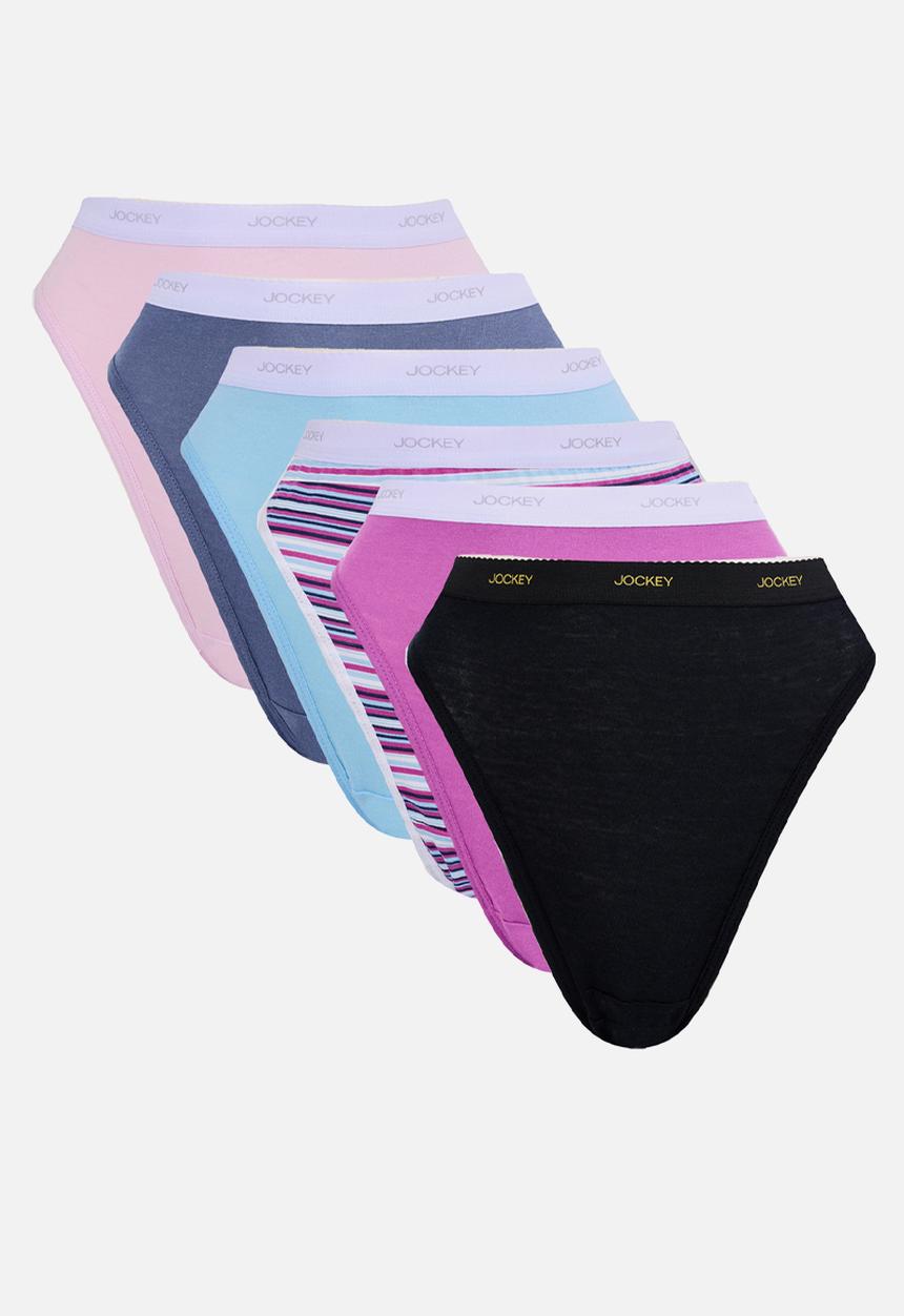 Jockey - 6 pk value stripe french cut - multi