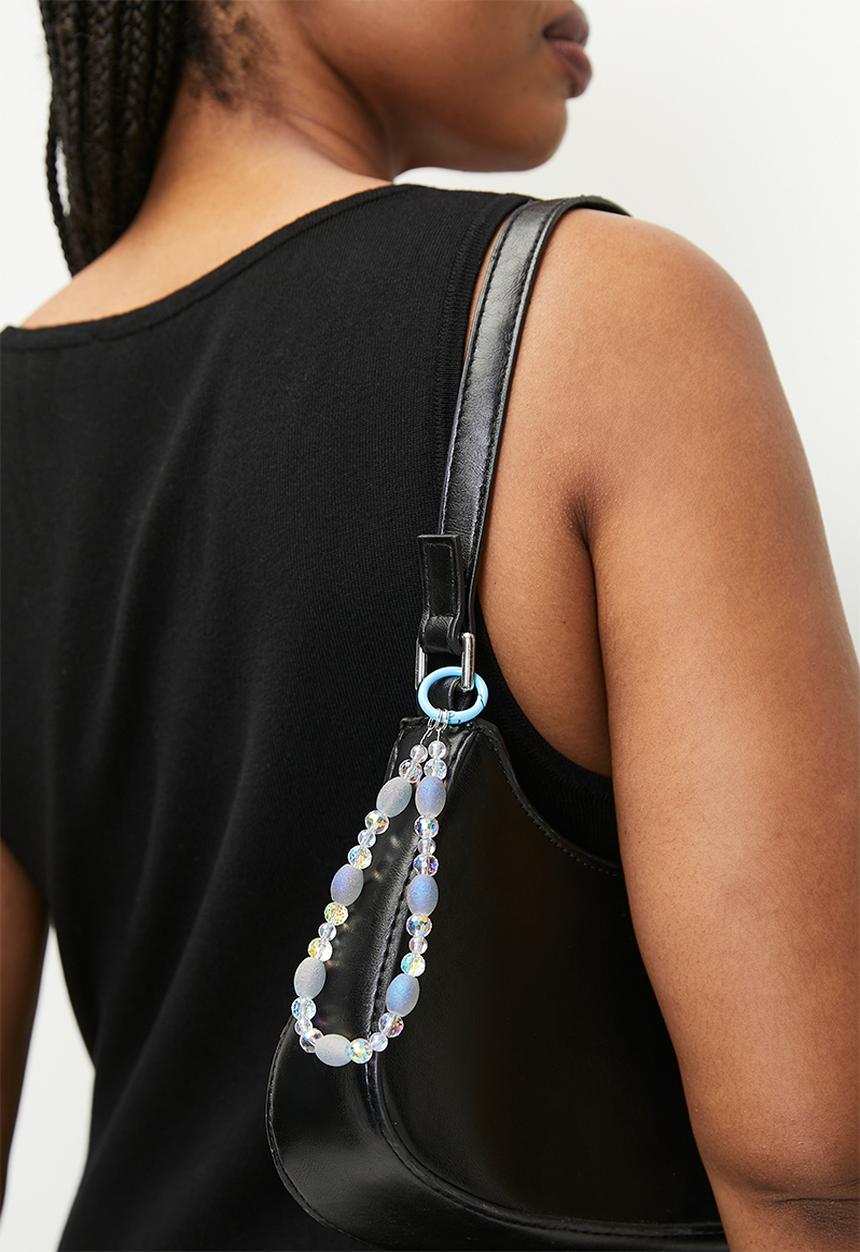 Tessa Design - Fiona beaded bag charm accessory-blue