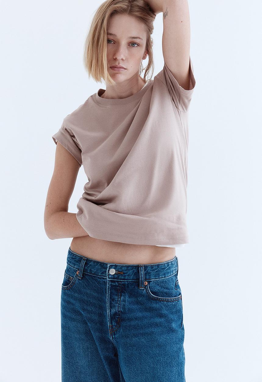 H&M - Cotton t-shirt - light dusty pink