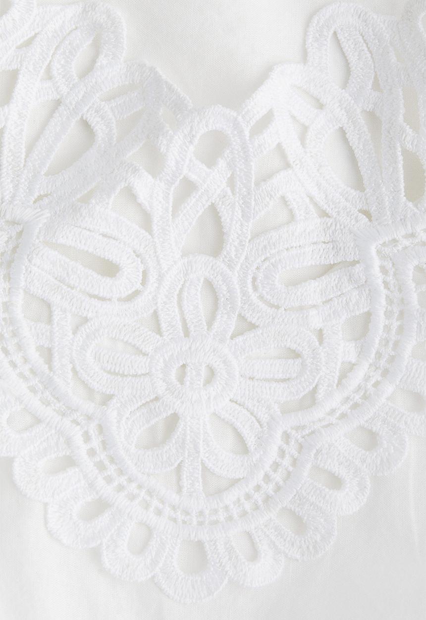 H&M - Lace-trimmed strappy top - white