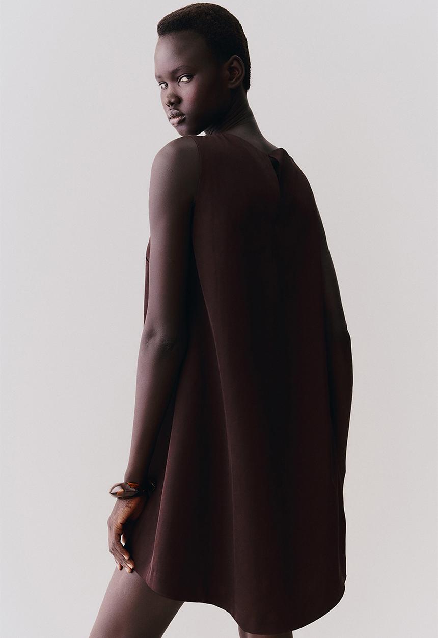 H&M - A-line dress - dark brown