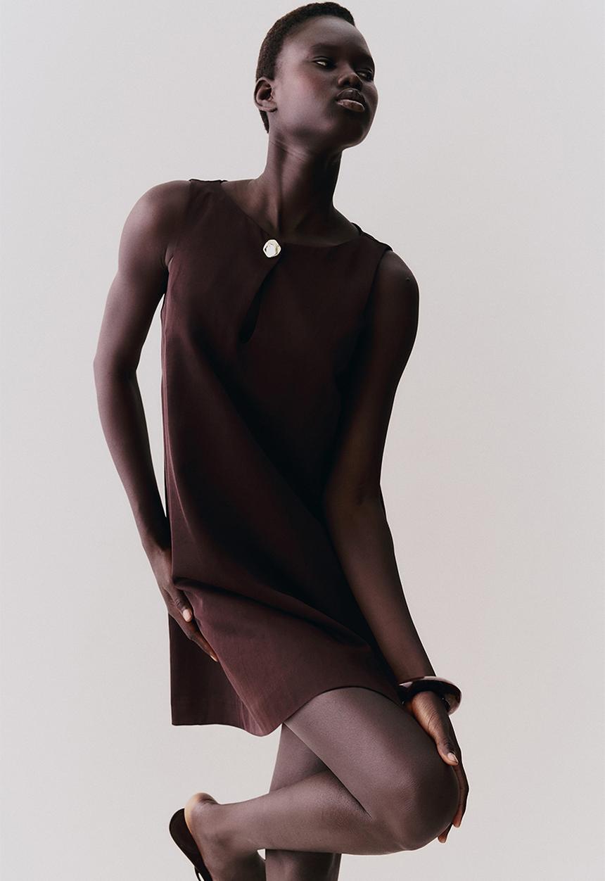 H&M - A-line dress - dark brown