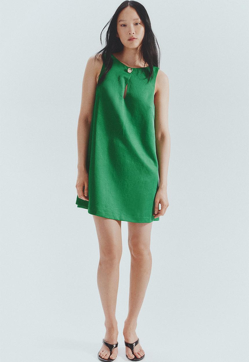 H&M - A-line dress - green