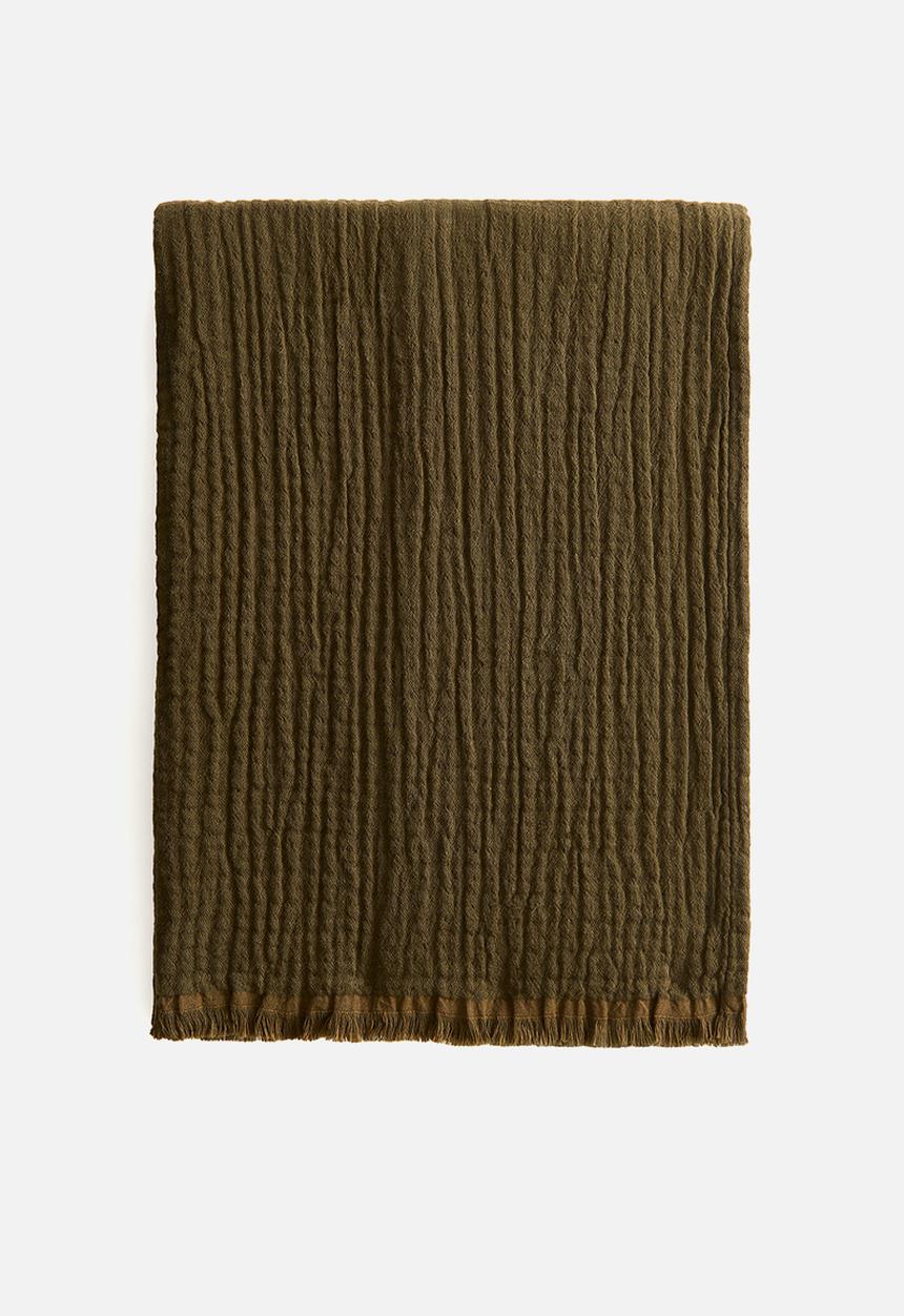 H&M - Cotton muslin blanket - khaki green