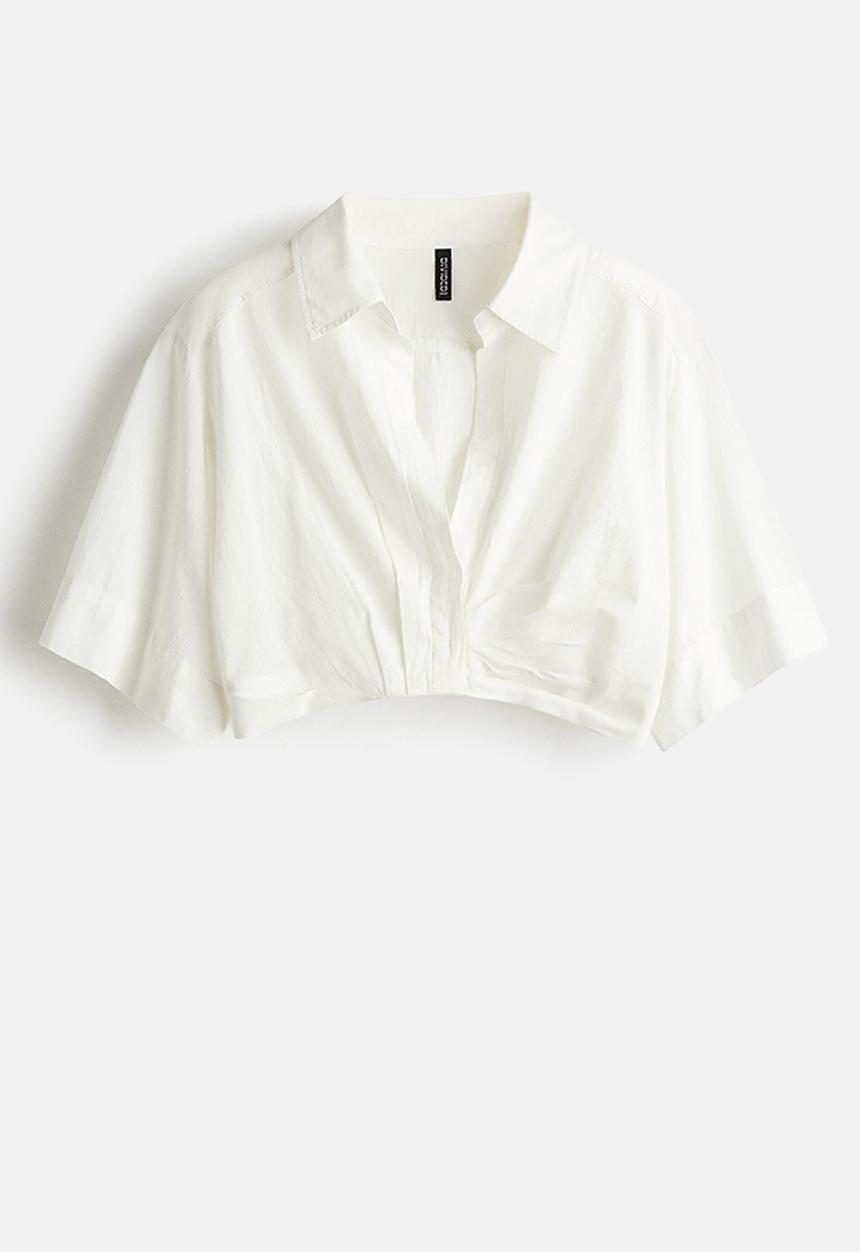 H&M - Short printed shirt - white