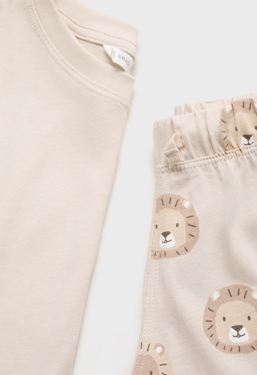 MANGO - Pyjama lions - light/pastel brown