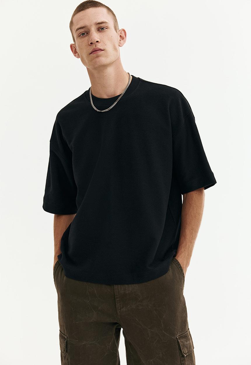 H&M - Oversized fit t-shirt - black