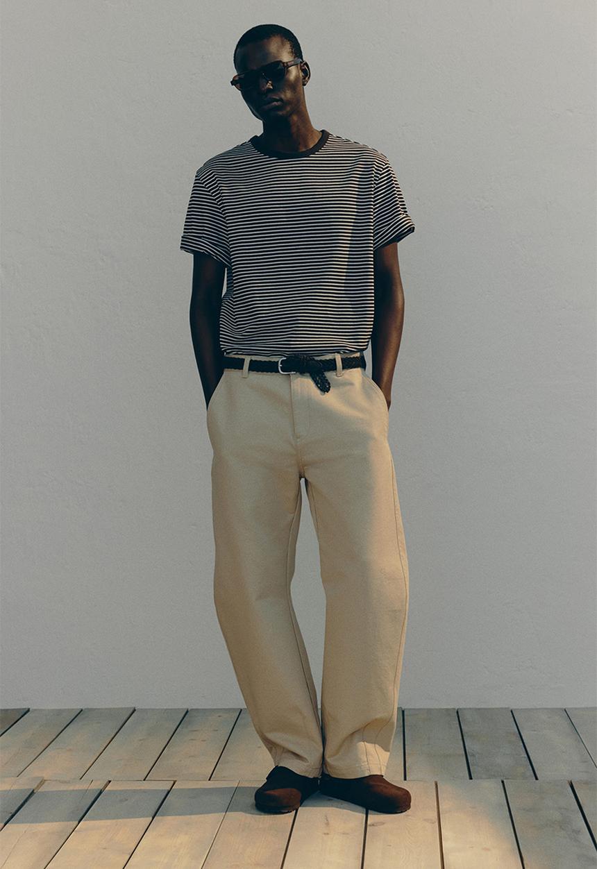 H&M - Regular fit t-shirt - brown striped