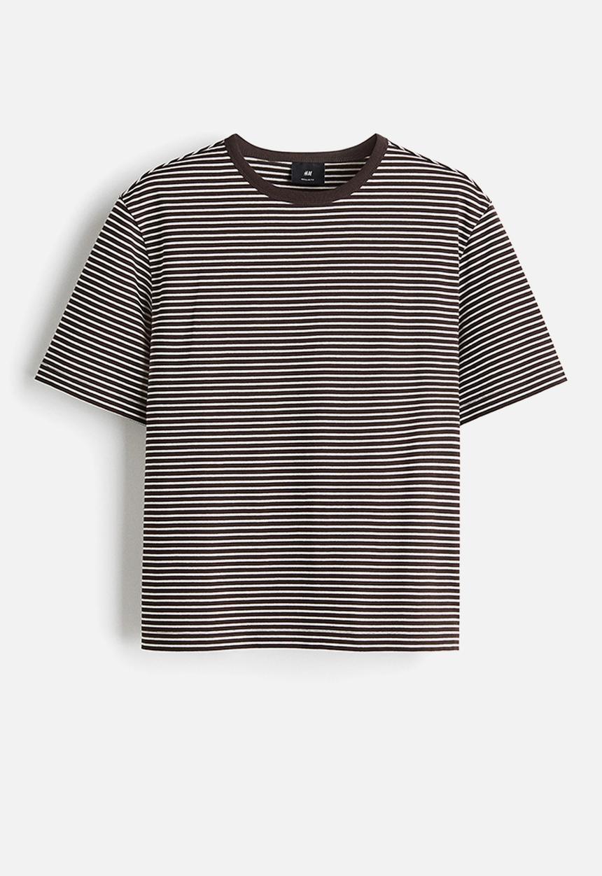 H&M - Regular fit t-shirt - brown striped