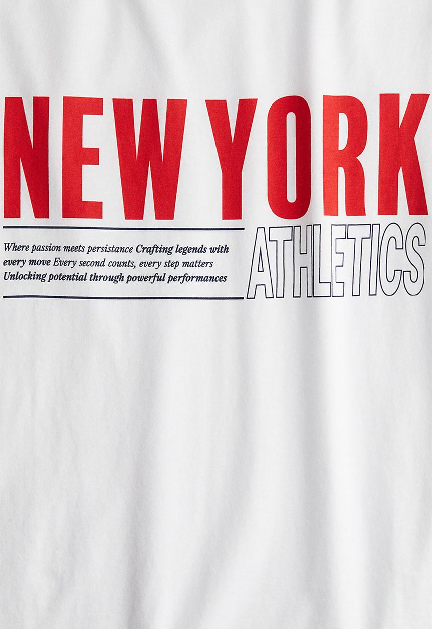H&M - Printed t-shirt - white new york