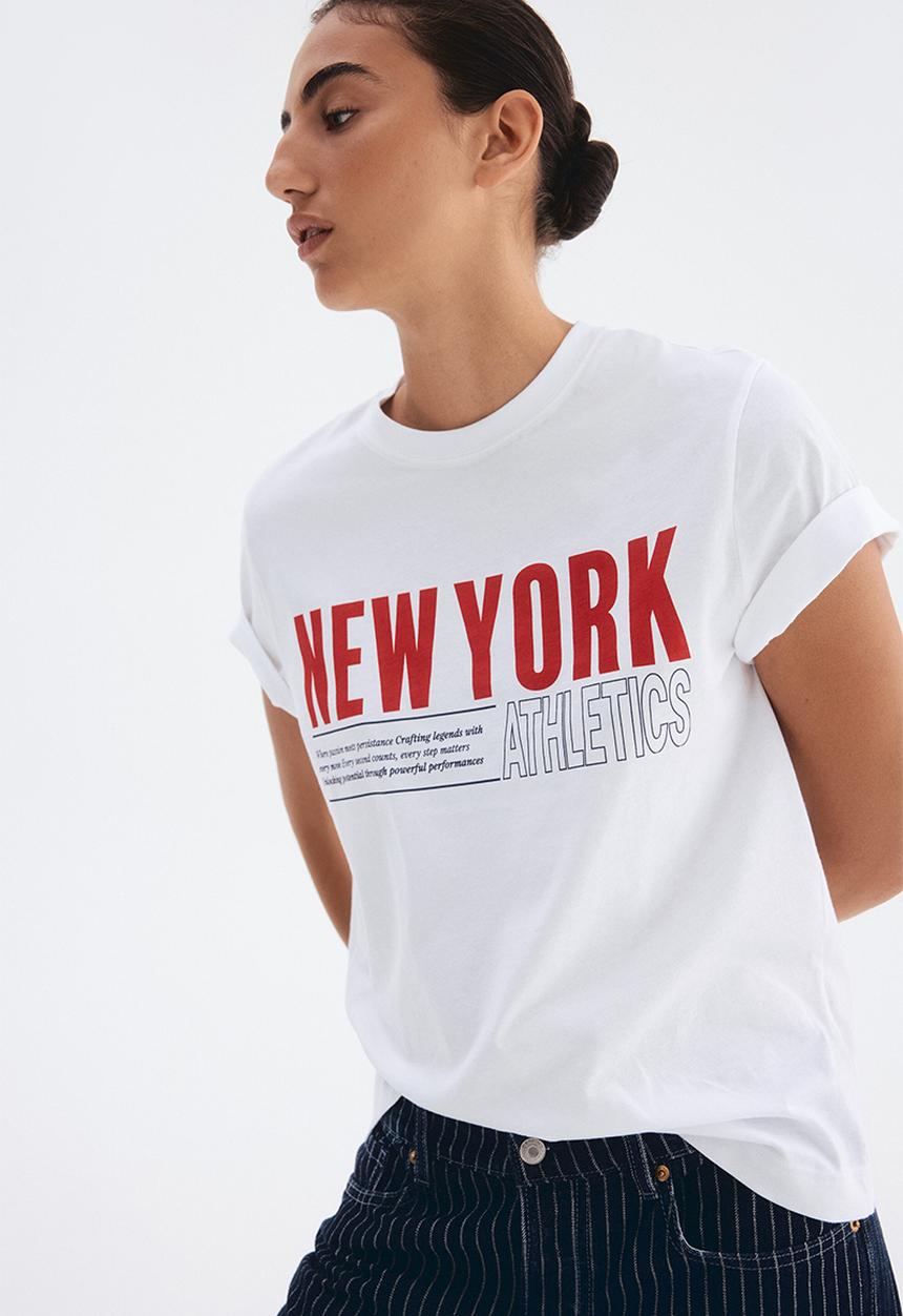 H&M - Printed t-shirt - white new york