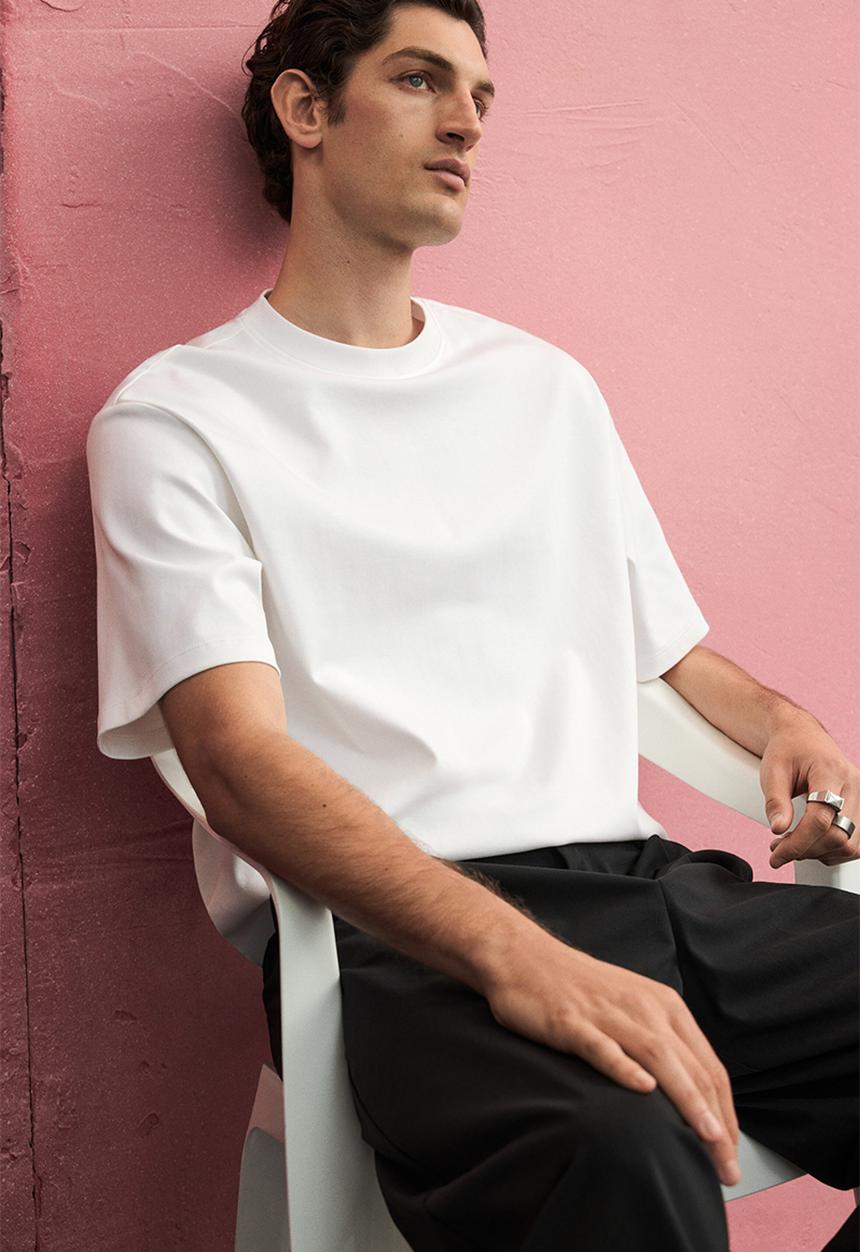 H&M - Loose fit boxy-style t-shirt - white