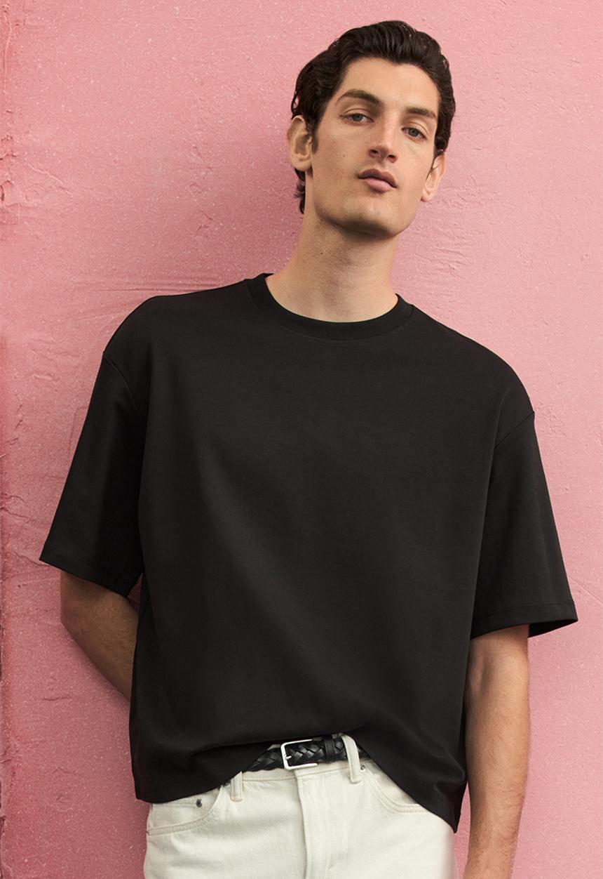 H&M - Loose fit boxy-style t-shirt - black