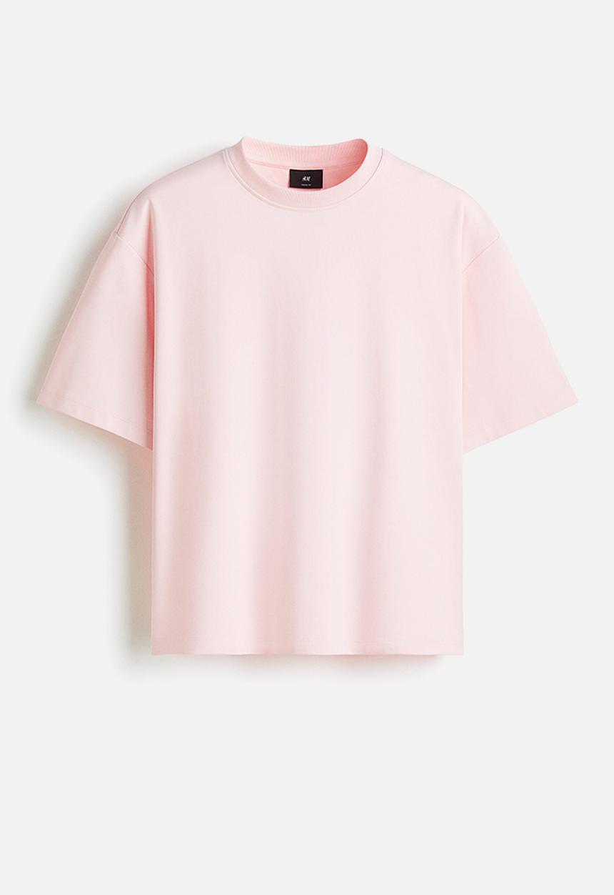 H&M - Loose fit boxy-style t-shirt - pink