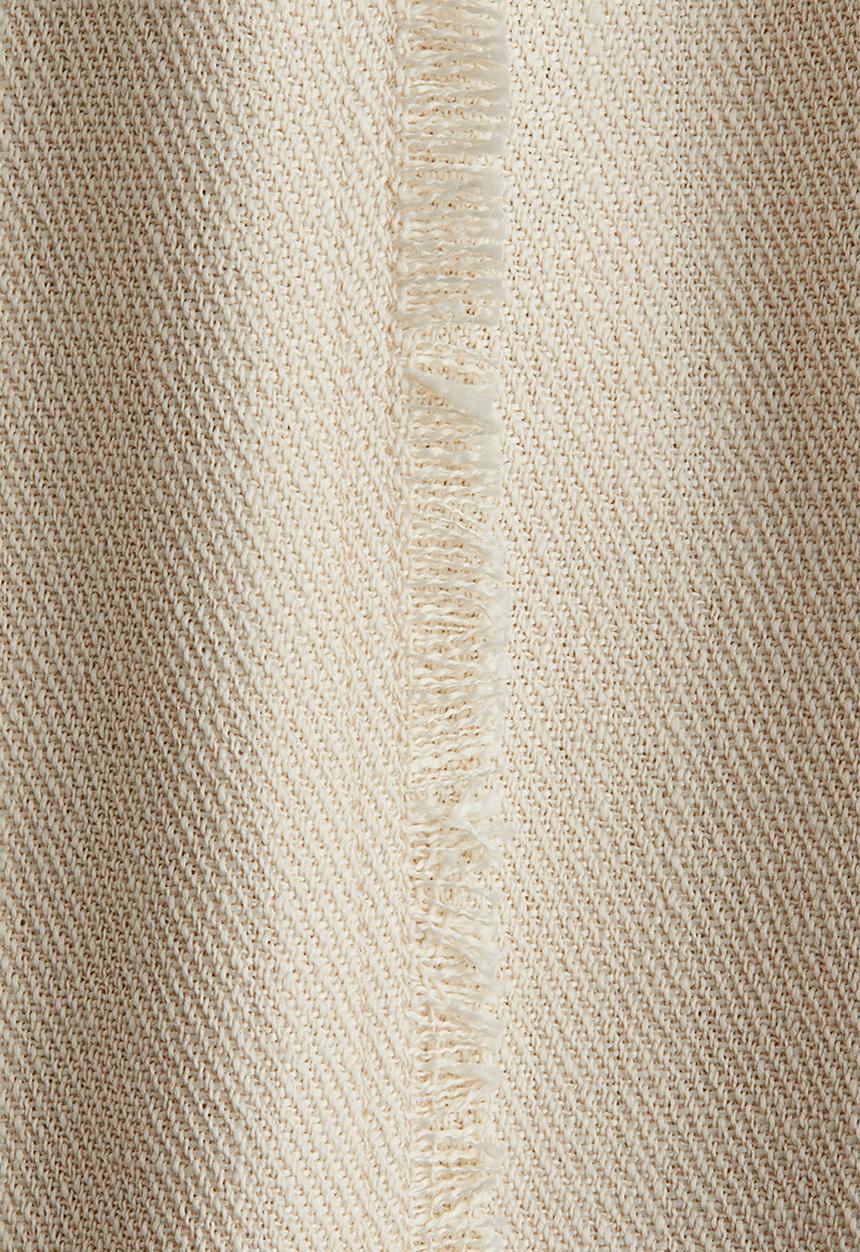 H&M - Frayed-edge twill top - light beige
