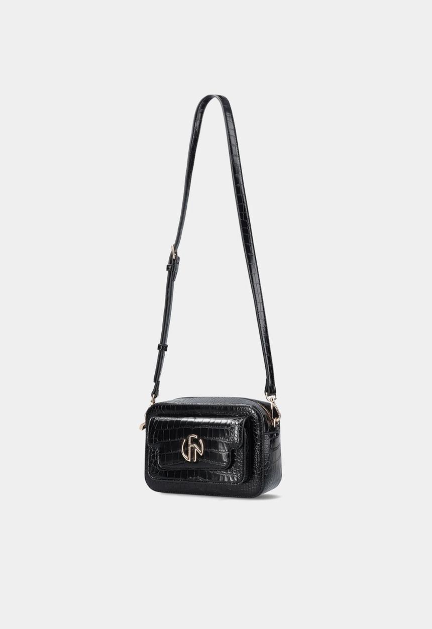 Forever New - Cooper croco camera bag in black