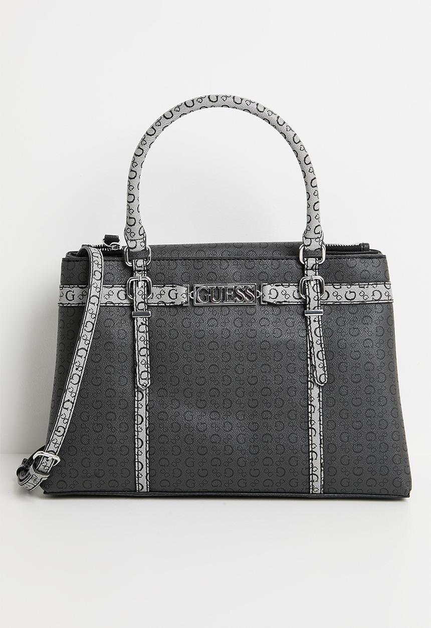 GUESS - Perrez Satchel Bag- Charcoal