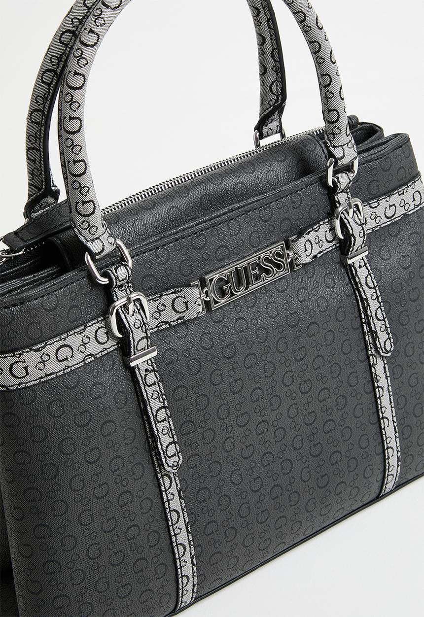 GUESS - Perrez Satchel Bag- Charcoal