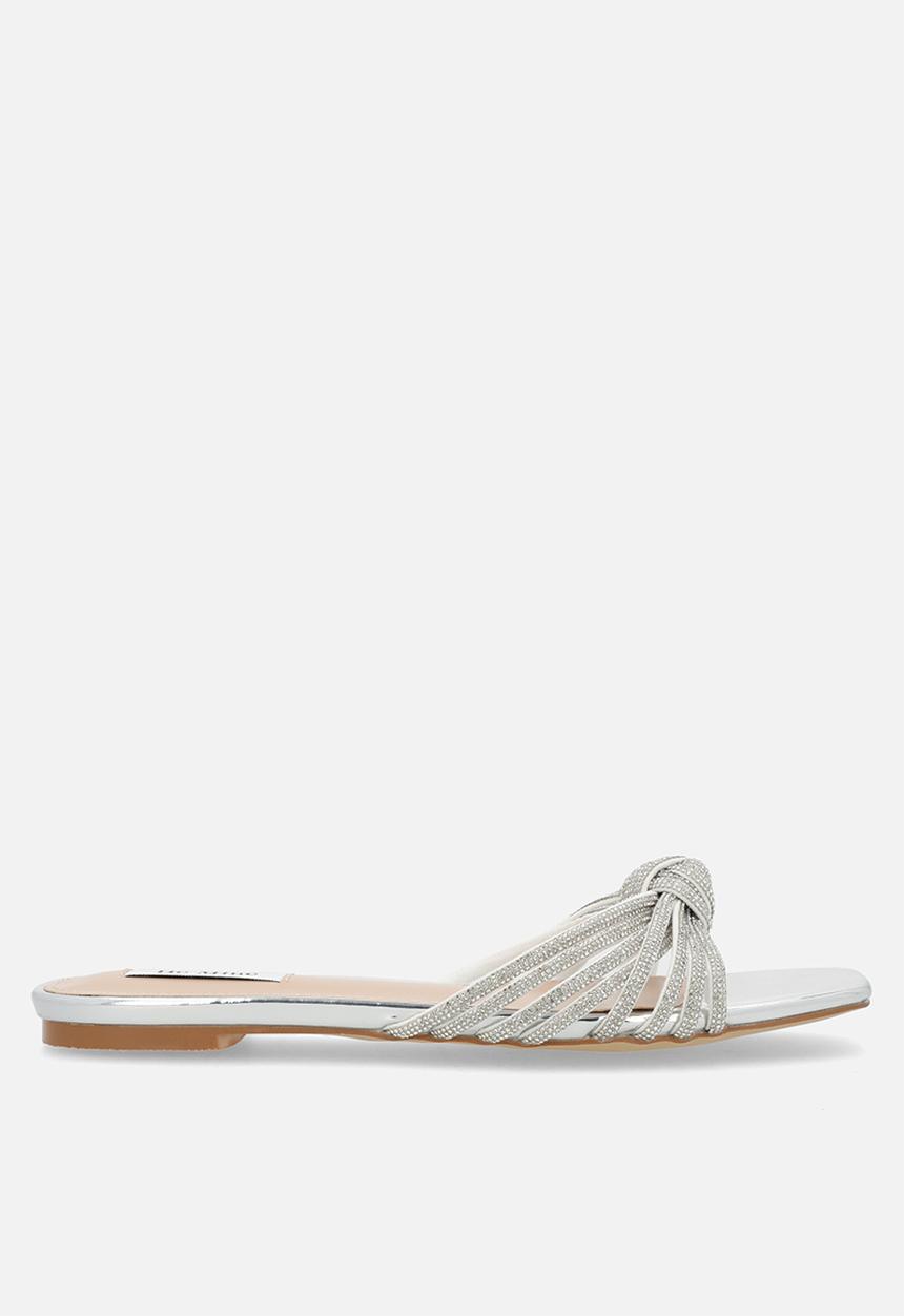 Be Mine - Vibez slide sandal - silver patent