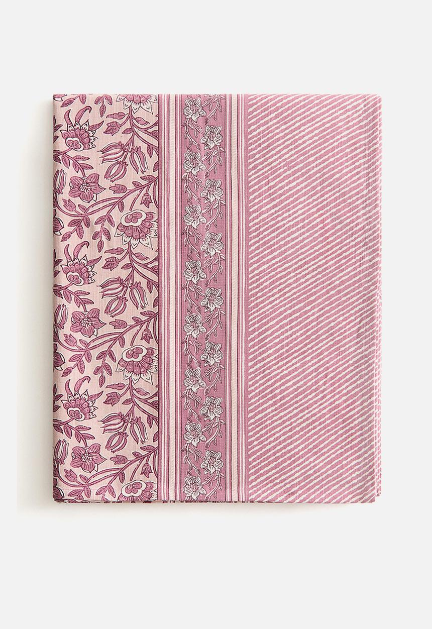 H&M - Patterned cotton tablecloth - pink/floral