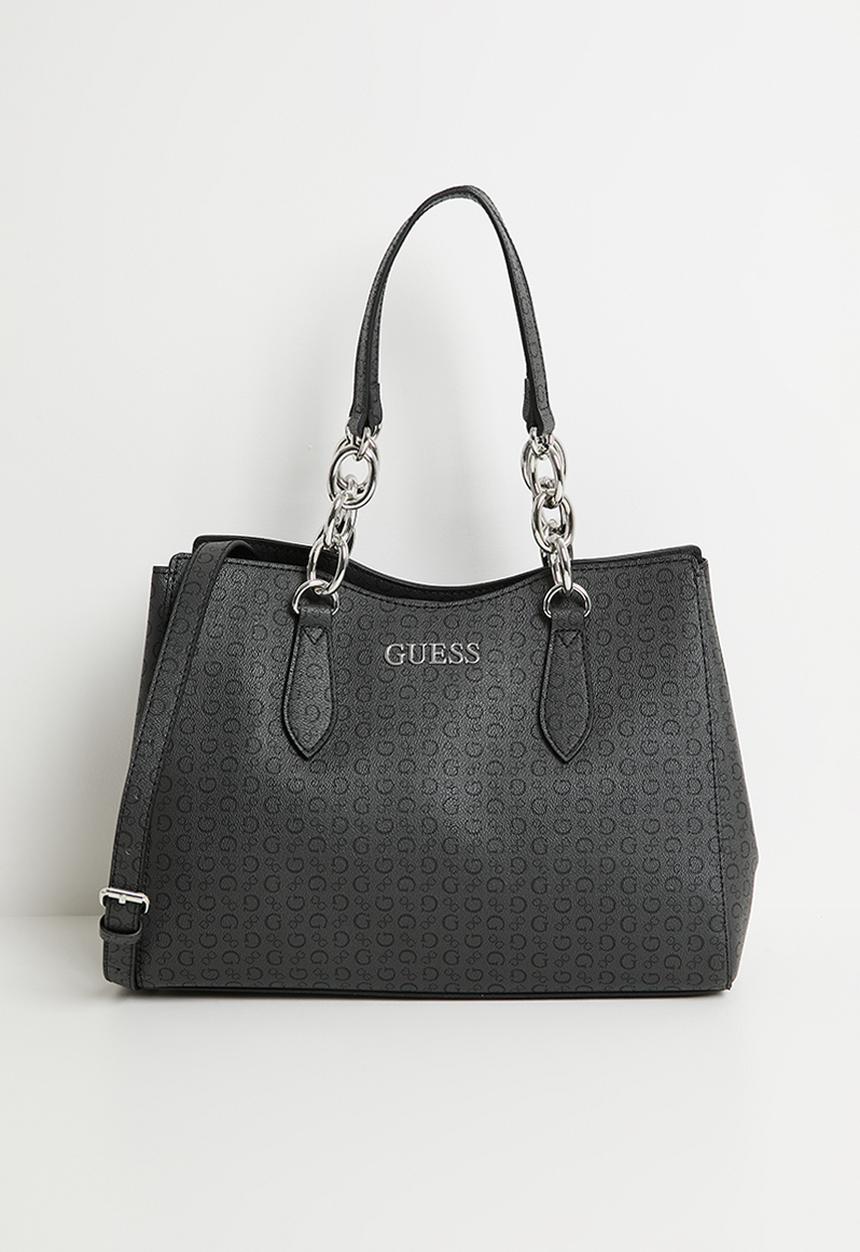 GUESS - Millport Satchel Bag- Charcoal