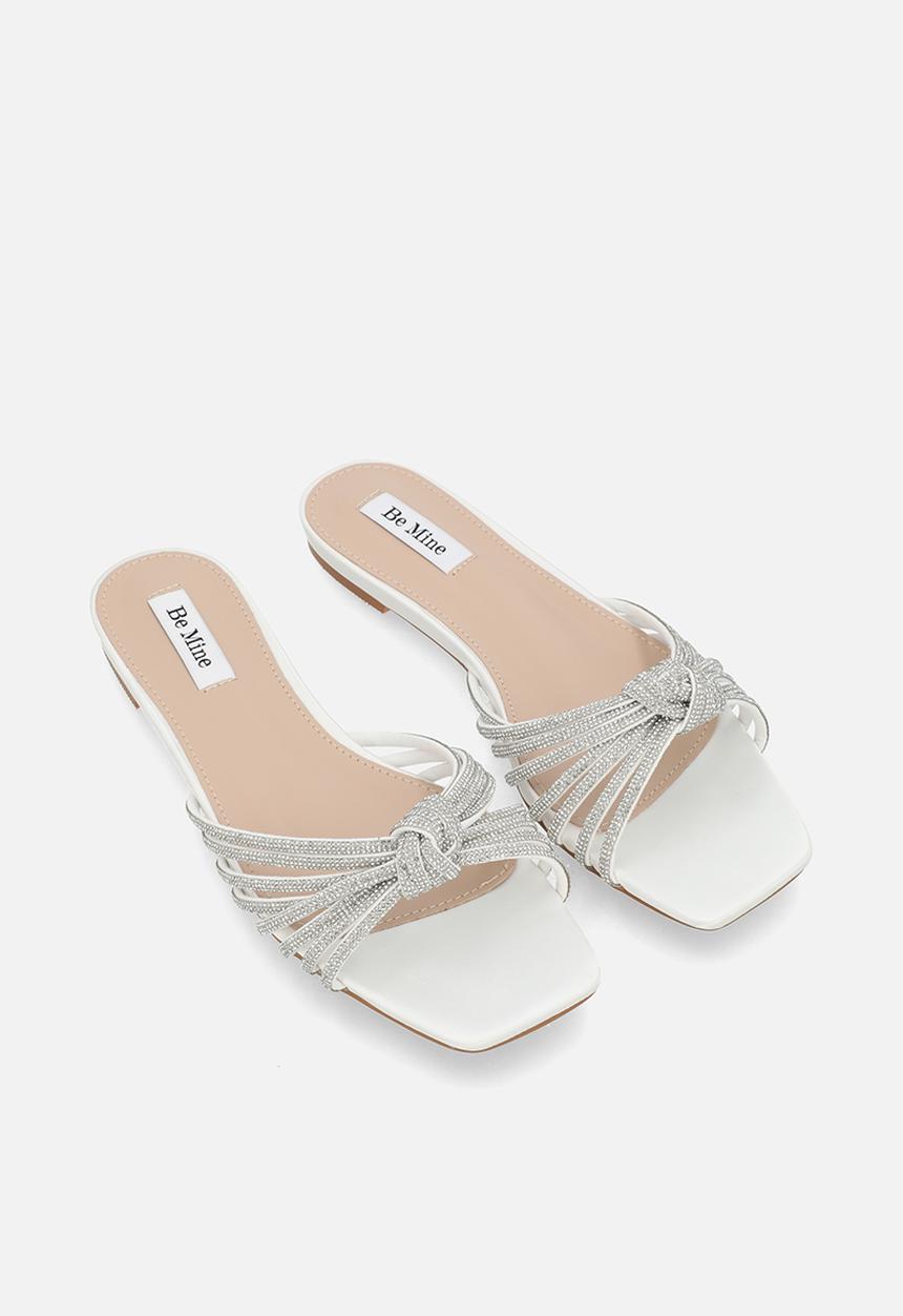 Be Mine - Vibez slide sandal - ivory satin