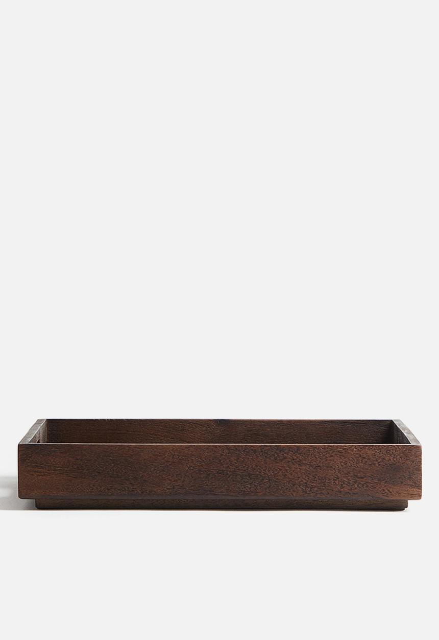 H&M - Large mango wood tray - brown