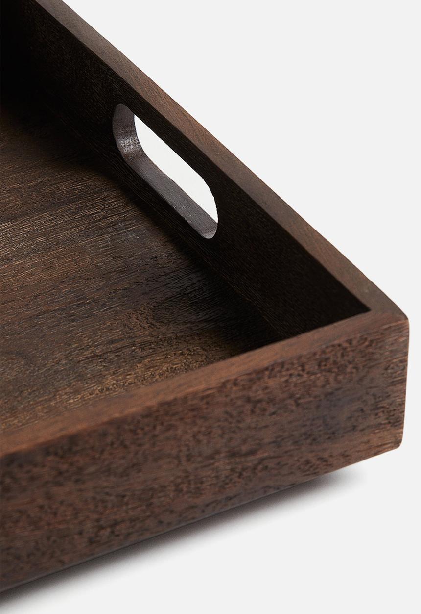 H&M - Large mango wood tray - brown