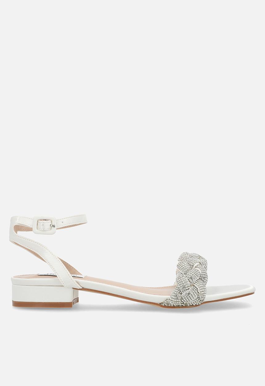 Be Mine - Rowan ankle strap sandal - ivory satin