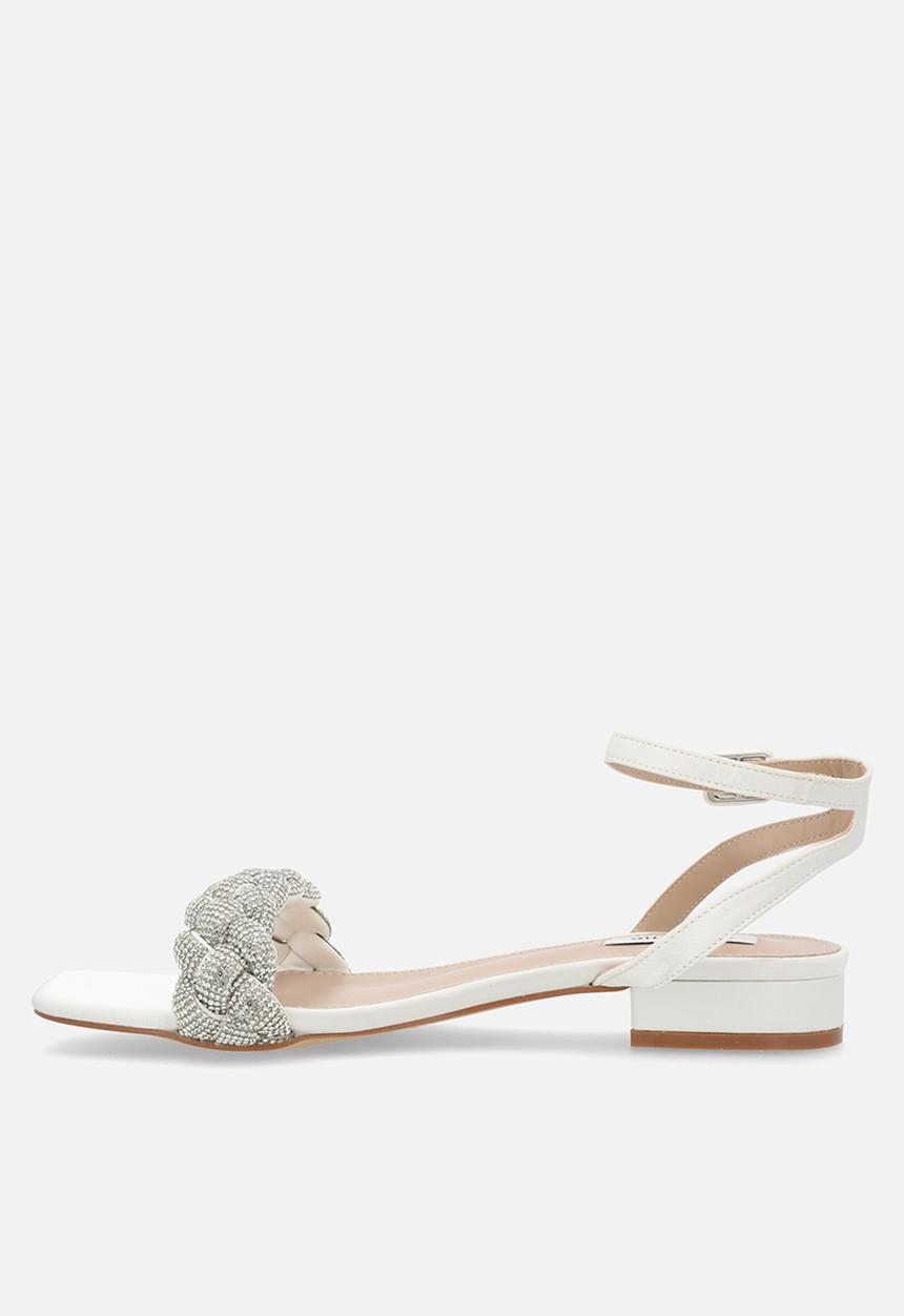 Be Mine - Rowan ankle strap sandal - ivory satin