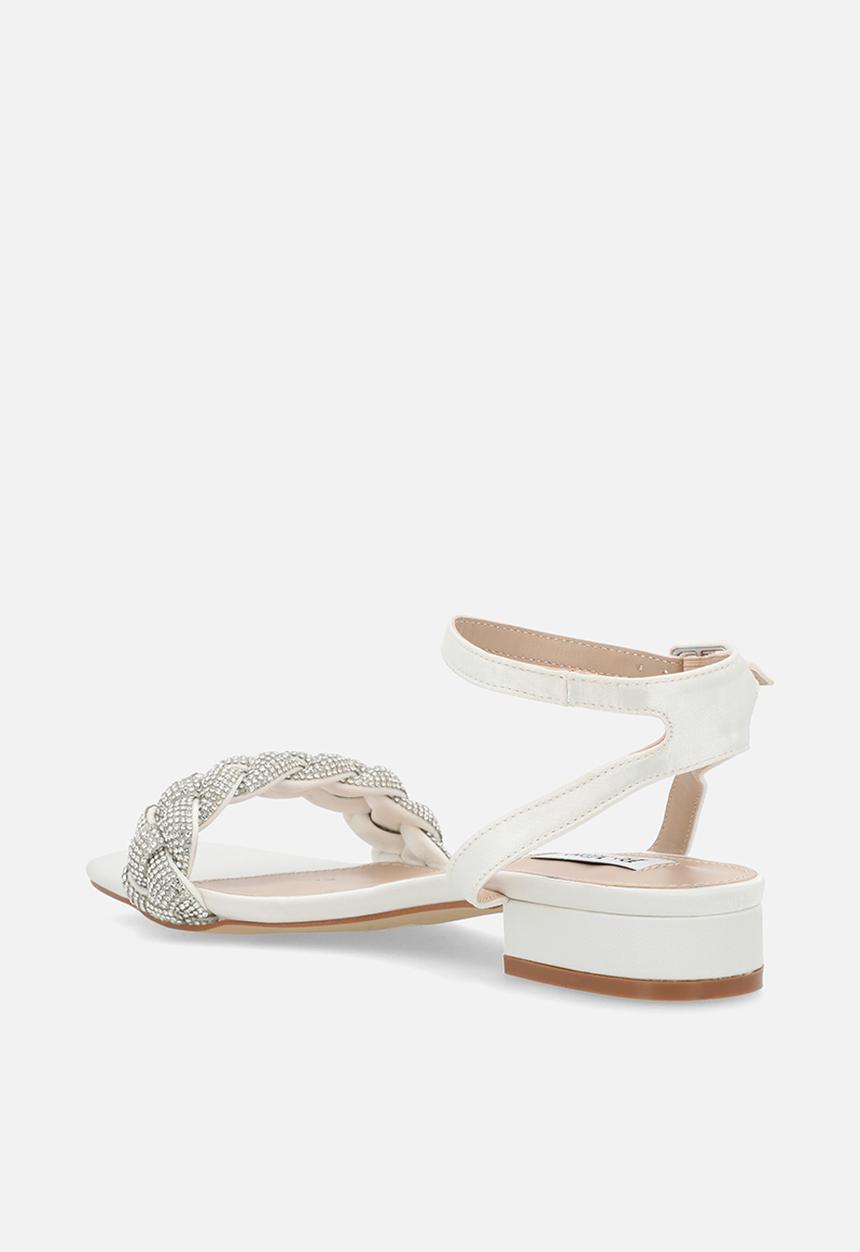 Be Mine - Rowan ankle strap sandal - ivory satin
