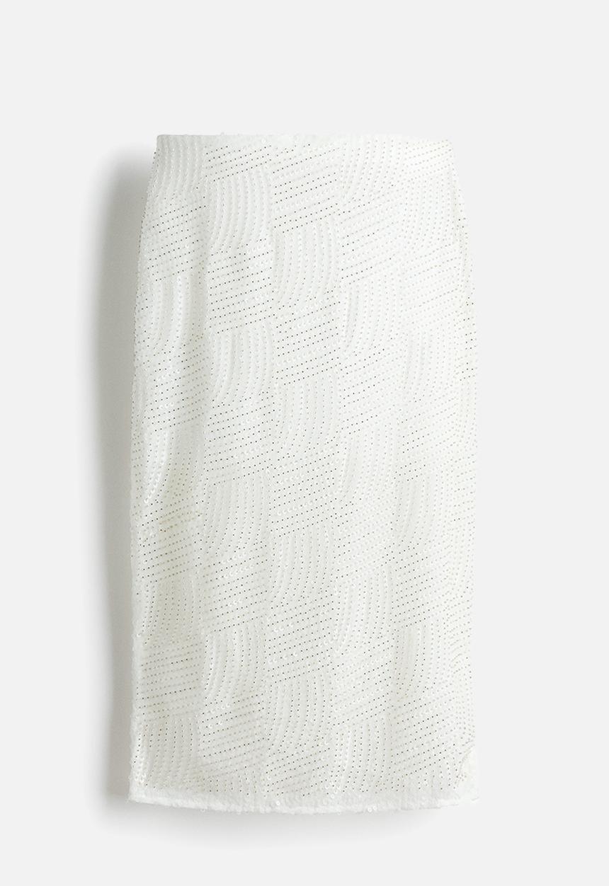H&M - Embellished skirt - white