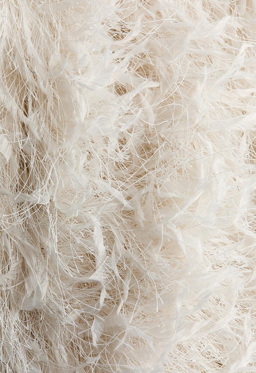 H&M - Fringed cropped top - cream