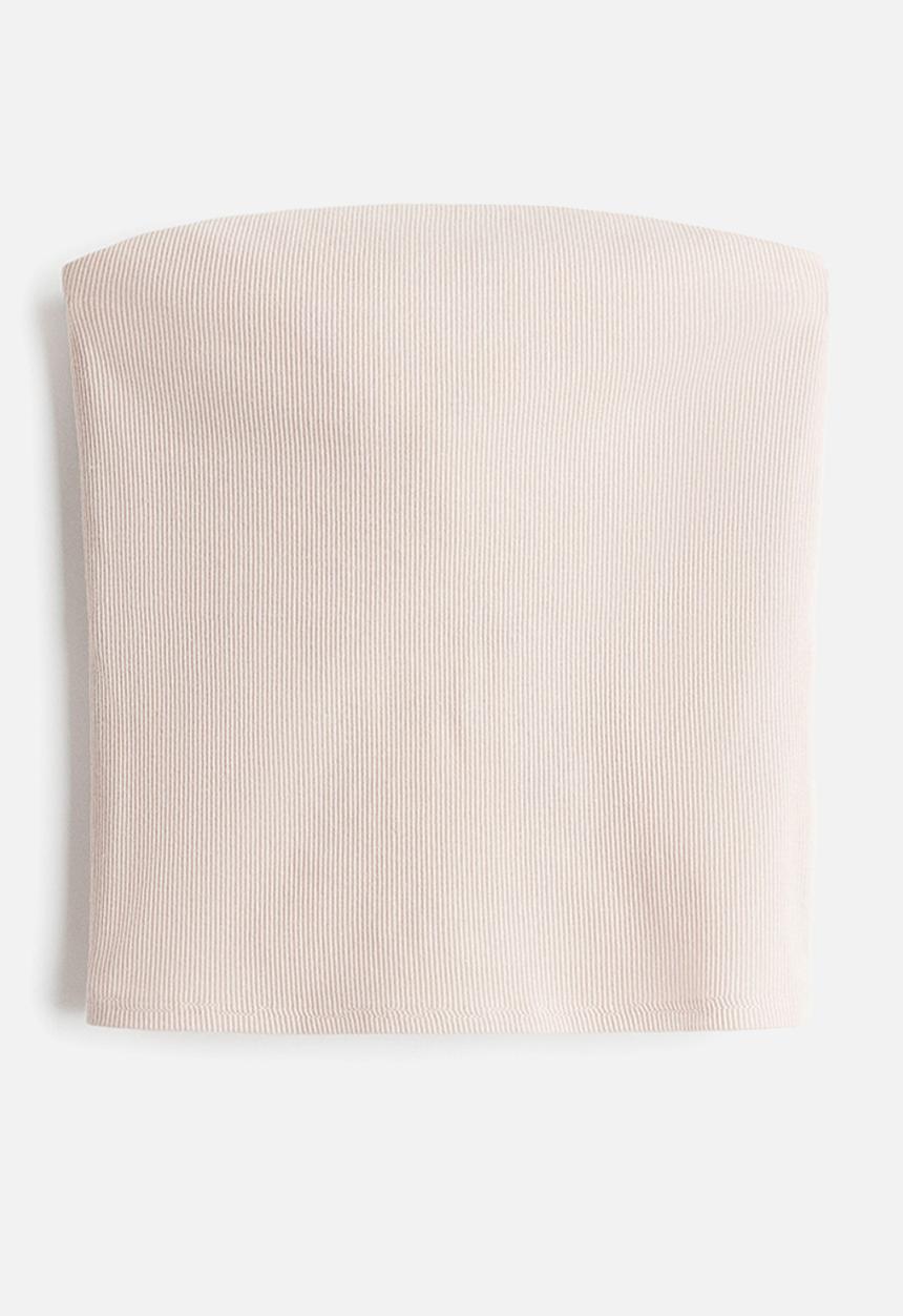 H&M - Ribbed tube top - light pink