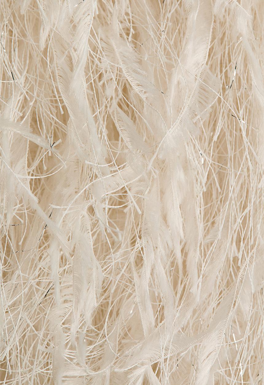 H&M - Fringed mini skirt - cream