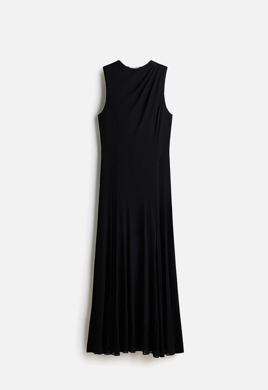 H&M - Flared mesh dress - black