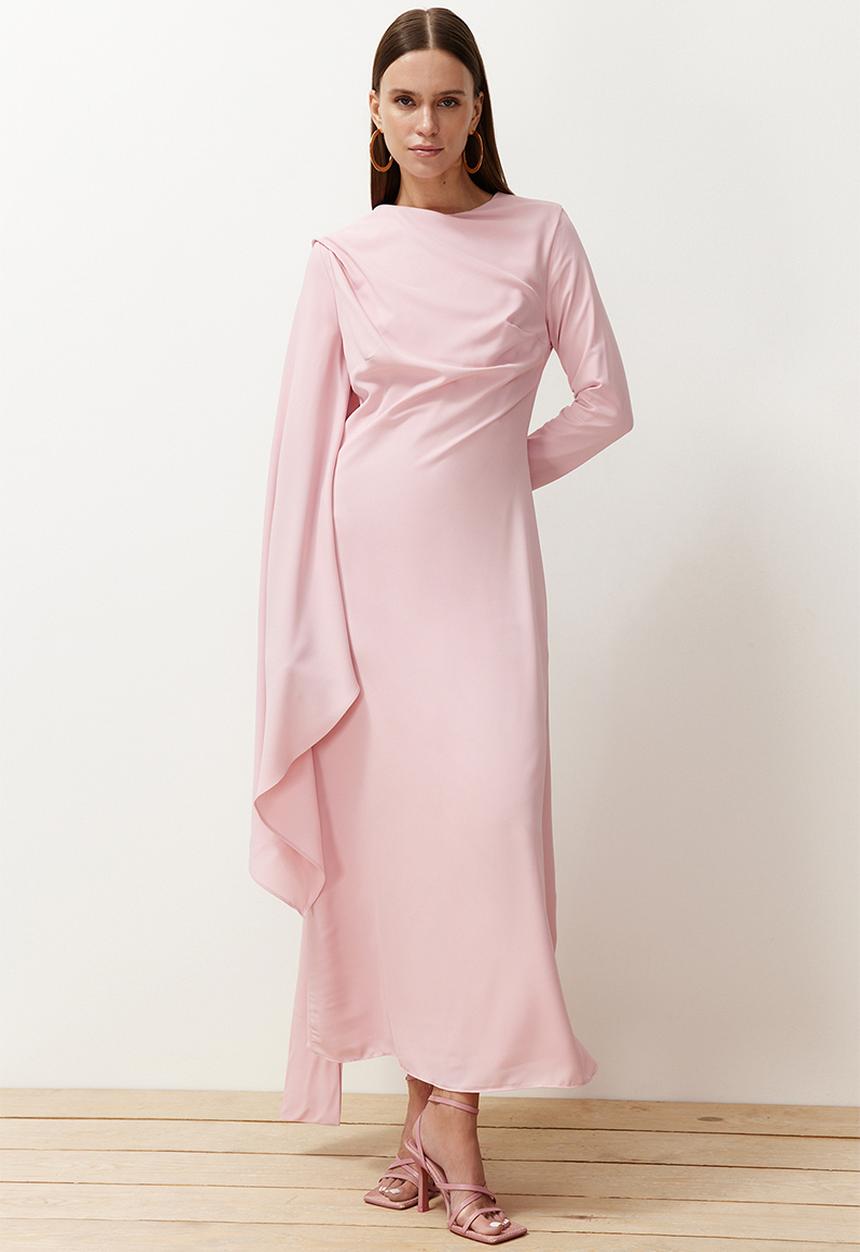 Trendyol - Maxi Woven Dress - Light Pink