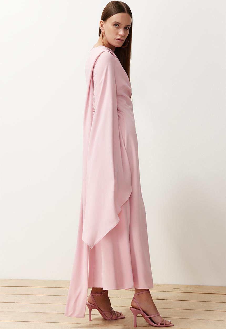 Trendyol - Maxi Woven Dress - Light Pink